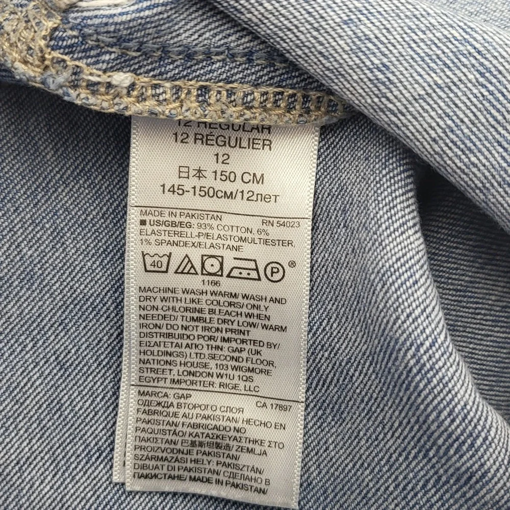 GapKids 1969 Girls Blue Distressed Pull‎ On Legging Jeans Size 12 Regular Skinny